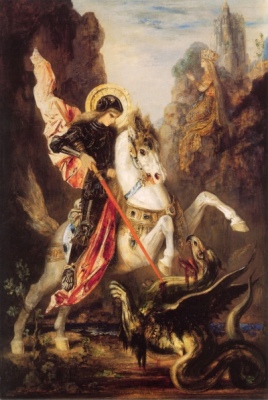 St. George and the Dragon, Gustave Moreau, late 19th Century